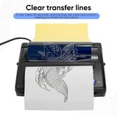 Netonic Tattoo Stencil Printer – Tattoo Printer – Thermische Printer - Inclusief Transfer Papier - Zwart