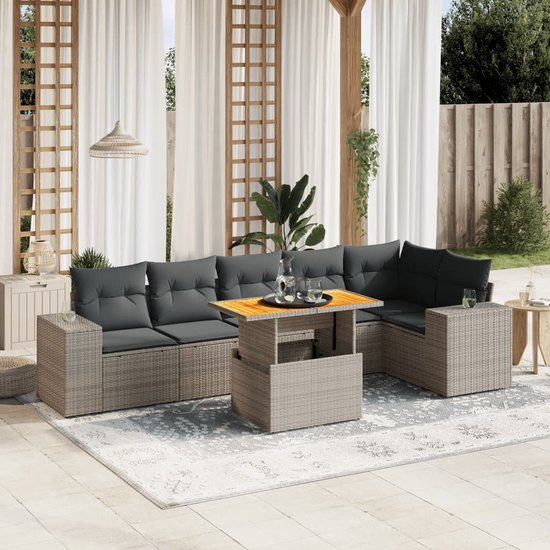 vidaXL-7-delige-Loungeset-met-kussens-poly-rattan-grijs