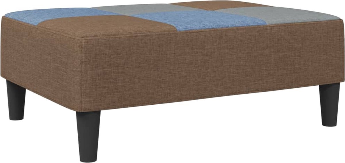 vidaXL Voetenbank - patchwork - 77x55x31 - cm - stof multicolor