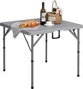 Table pliante Table à manger Table de Camping 2.8FT/87 cm, Table de pique-nique carrée Table à tréteaux pour Jardin BBQ restauration