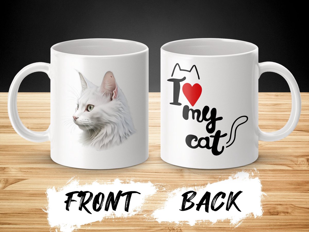 Mok Turkish Angora cat - kat - I love my cat - cat lovers - katten