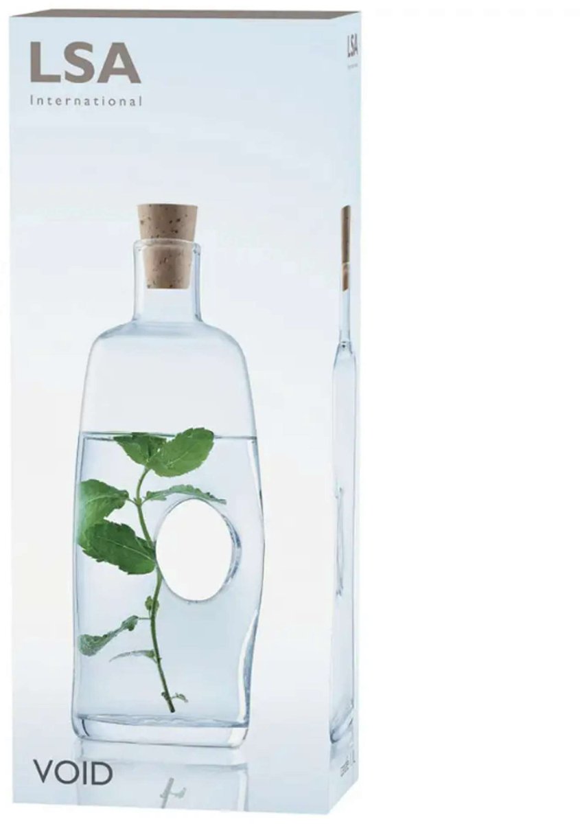 L.S.A. - Void Karaf met Stopper 1,1 liter - Glas - Transparant