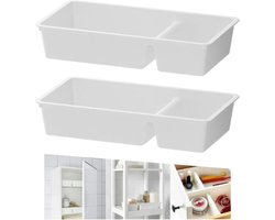 Longway- Lade Organizer -20 Stuks| Opbergbakjes | Lade Verdeler - voor Keuken Badkamer- | Make Up Organizer | 20Stuks - Wit
