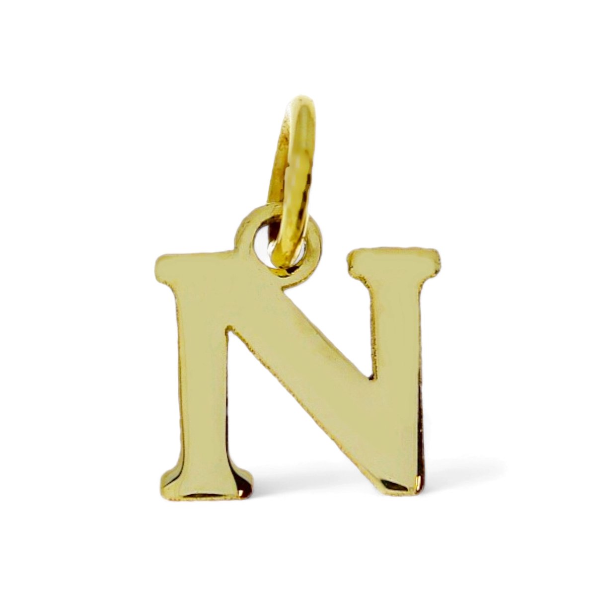 Goud Hanger Letter N 14 karaats