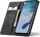 Hoesje geschikt voor Motorola Moto G24 - Book Case Leer Slimline Zwart