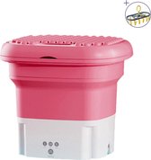 Mini wasmachine - Met Droogrek - Camping wasmachine - Roze - Opvouwbare wasmachine - Handwasmachine - Fruitwasser - Kampeer wasmachine
