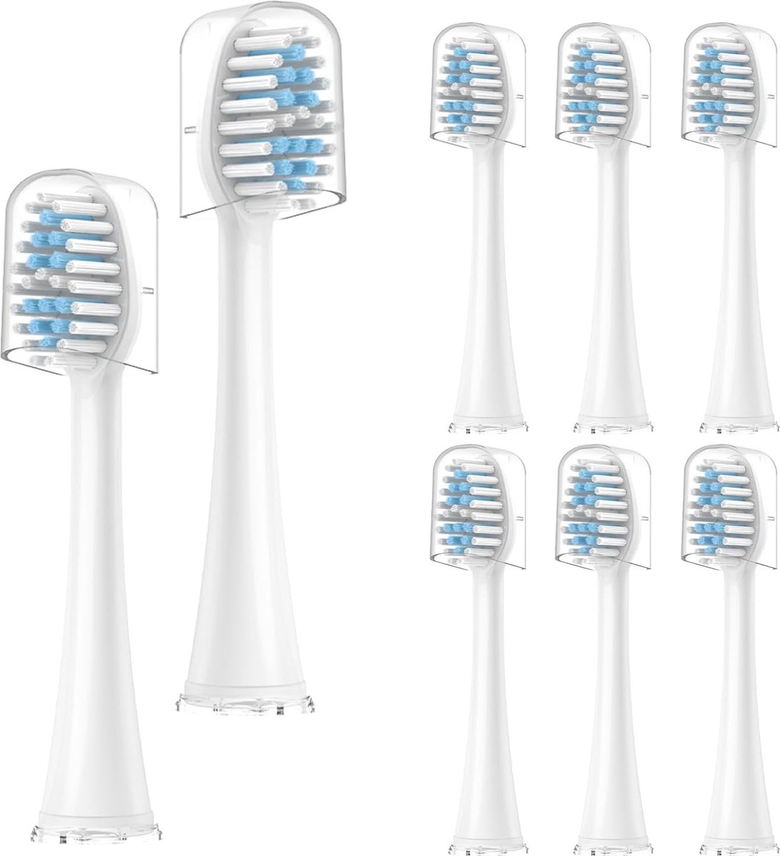 Reserveborstels voor tandheld wisselkoppen, borstelkop compatibel met tandheld sonische tandenborstel, 8 stuks
