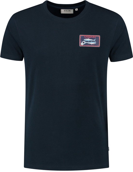 Shiwi - Shiwi T-Shirt Sardines Midnight Navy - Heren - Maat M - Regular-fit