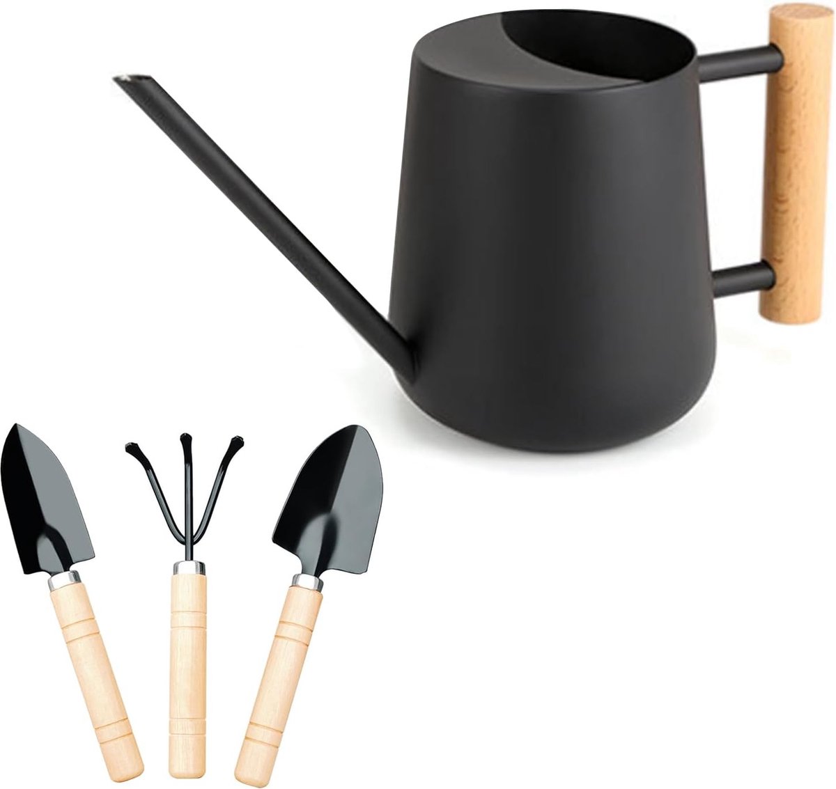Gieter Gietkan 1 liter watering Can kleine gieter voor kamerplanten met comfortabele handgreep en schep kamerkan voor vetplanten kamerplanten en potbloempot