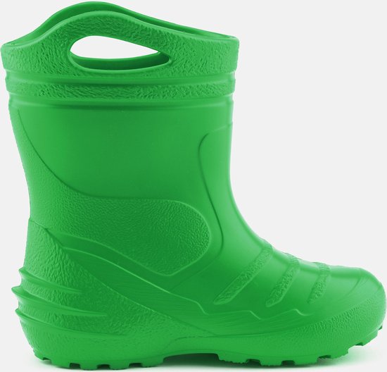 Ladeheid LA-KL-051 Kinder Regenlaarzen - Rubber - met Binnenschoen en Grepen - Waterdicht - EVA - Wasbare Binnenschoen – Groen – 24