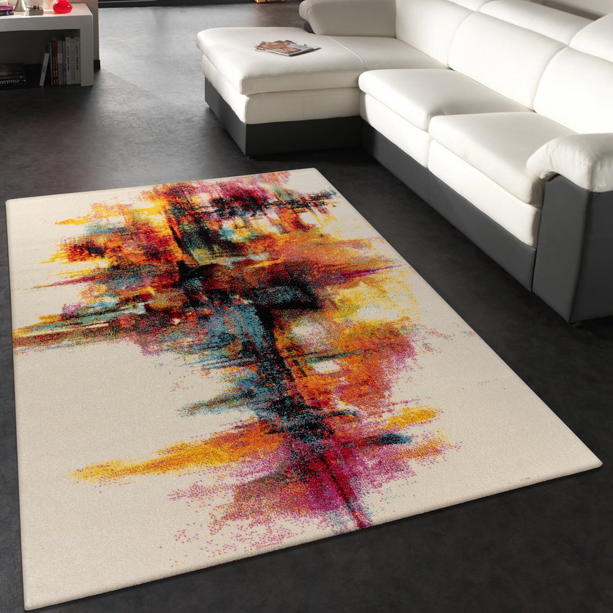 Paco Home Vloerkleed Woonkamer Laagpolig Modern Vintage Patroon Abstract Veelkleurig 80x150 cm