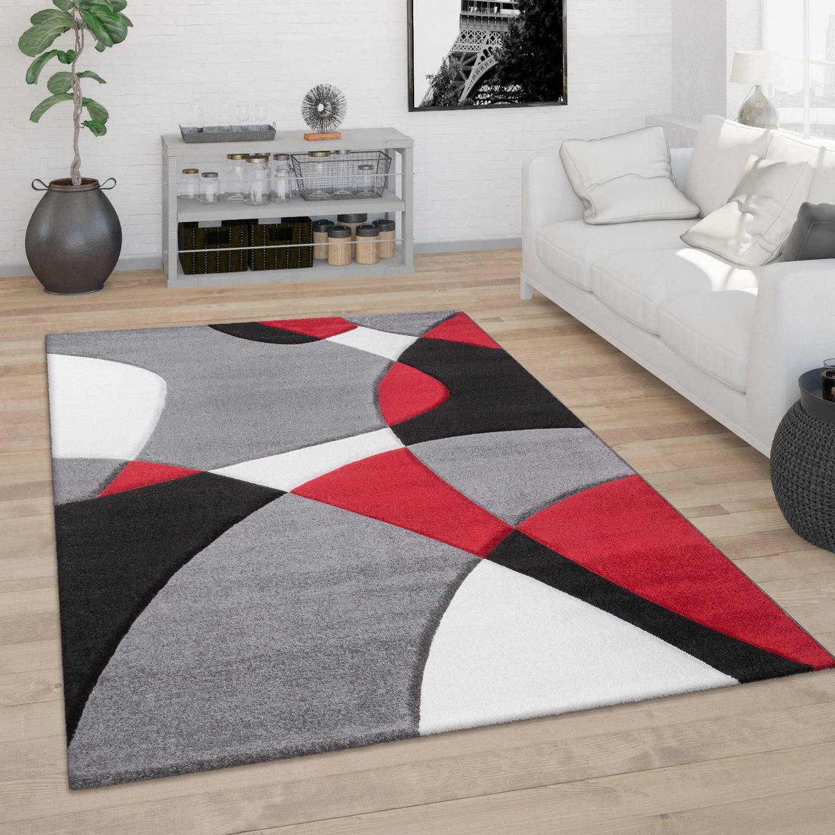 Paco Home Designervloerkleed Modern Abstract Golf-Lo