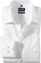 OLYMP Luxor modern fit overhemd - mouwlengte 7 - wit - Strijkvrij - Boordmaat: 47