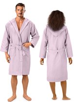 JEMIDI unisex badjas van microvezel - Voor dames en heren - Sneldrogend - Maat M in lila - Met capuchon