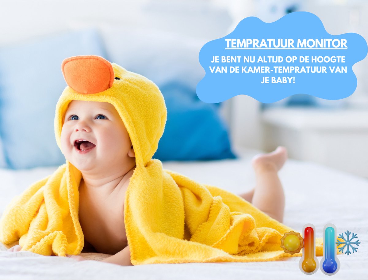 Afbeelding 2 van iNeedy Apy Babyfoon met 2 camera's en app - Babyfoons - Baby monitor - Splitscreen - Uitbreidbaar - 5 Inch