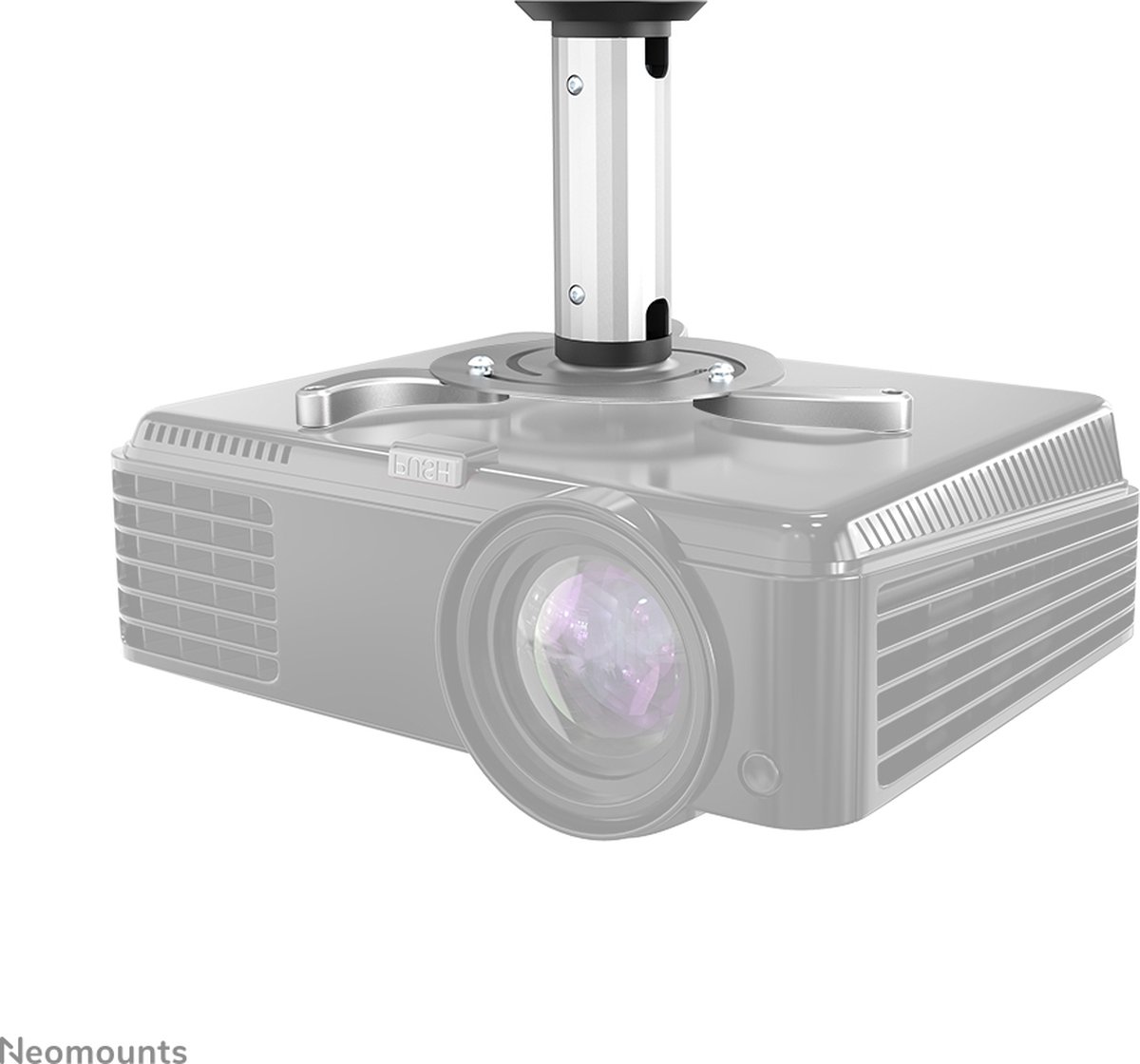 Neomounts BEAMER-C80 Beamer-plafondbeugel Kantelbaar, Draaibaar Afstand vloer-plafond (max.): 15 cm Zilver
