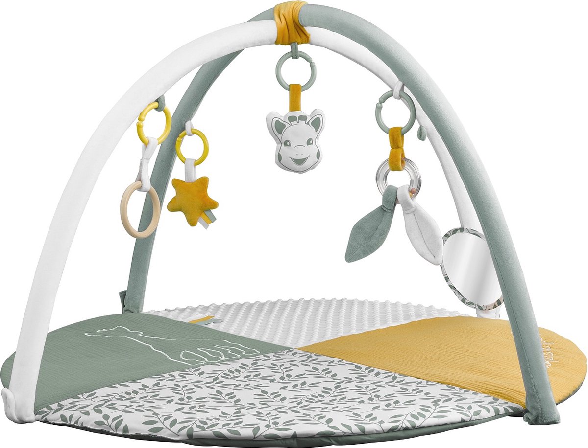 Sophie de giraf Reverso Activity & Foto speelkleed - Babygym - Speelmat - Machinewasbaar - Vanaf 0 maanden - 50 x 90 x 90 cm - Groen/Geel/Wit — afbeelding 12