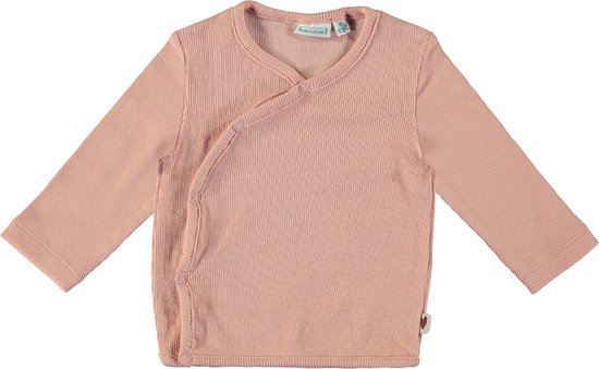 Babylook T-Shirt Overslag Rib Peach Beige 50