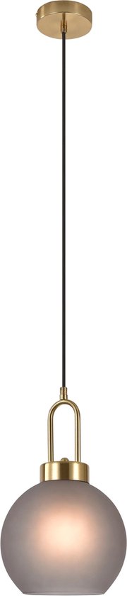 Luton Hanglamp - bolvormig - 150 cm stofkoord -Goudkleurig