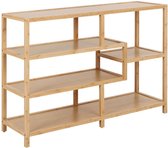 Boekenkast Naturel - Bamboe - 114x35x78,6cm - Boekenkast Moos - Giga Living