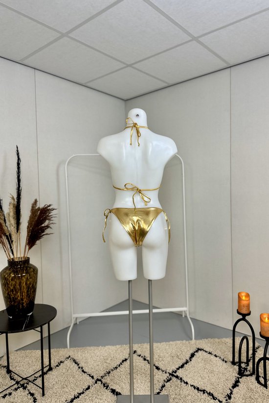 Bowie | Metalic Gouden Bikini Set - Goud - Maat M