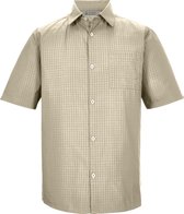 Kos 329 Men Woven Shirt - Outdoorblouse - Korte mouwen - Heren - Beige - Maat M
