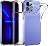 WVspecials Iphone 13 mini transparante soft phone case - Transparant - Geschikt voor Apple - Soft - Doorzichtig - GSM hoesje