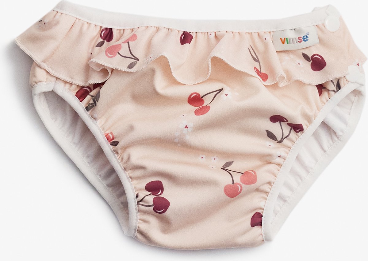 Goedkoopste ImseVimse - Vimse - Cherry frill - Wasbare zwemluier met roesjes - M | 7-10 kg - Leuke print - Gemakkelijk in gebruik - OEKO-TEX® gecertificeerd