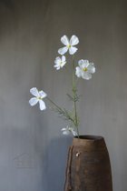 Kunstbloem - cosmos spray - wit - asteraceae - witte zijden bloemen - losse kunstbloemen
