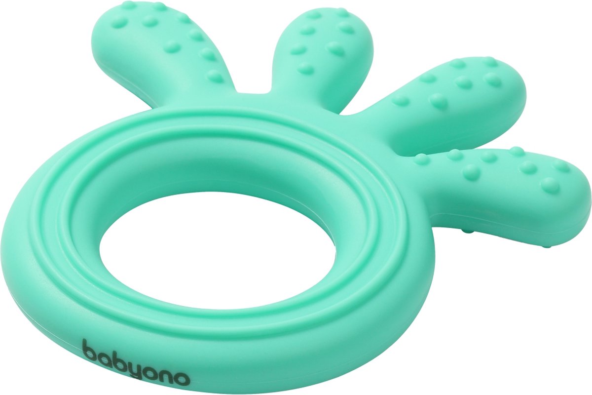 Babyono Baby Ono Octopus Mint Silicone Bijtring 826 02