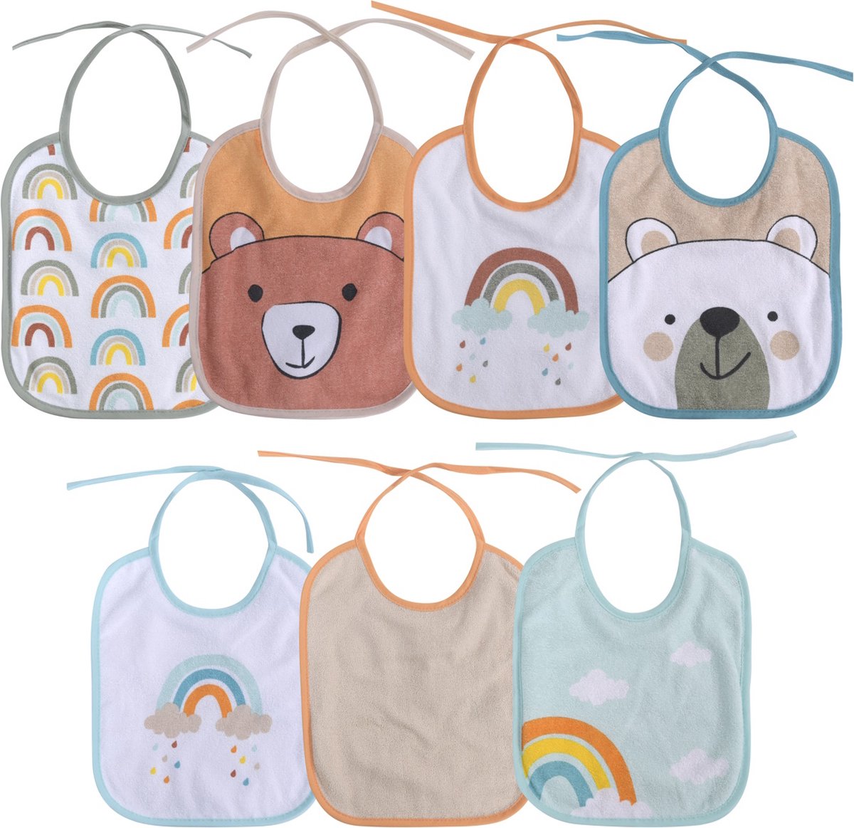 Goedkoopste Lorelli Uni 7 Stuks Slabbetjes 1026020-0001