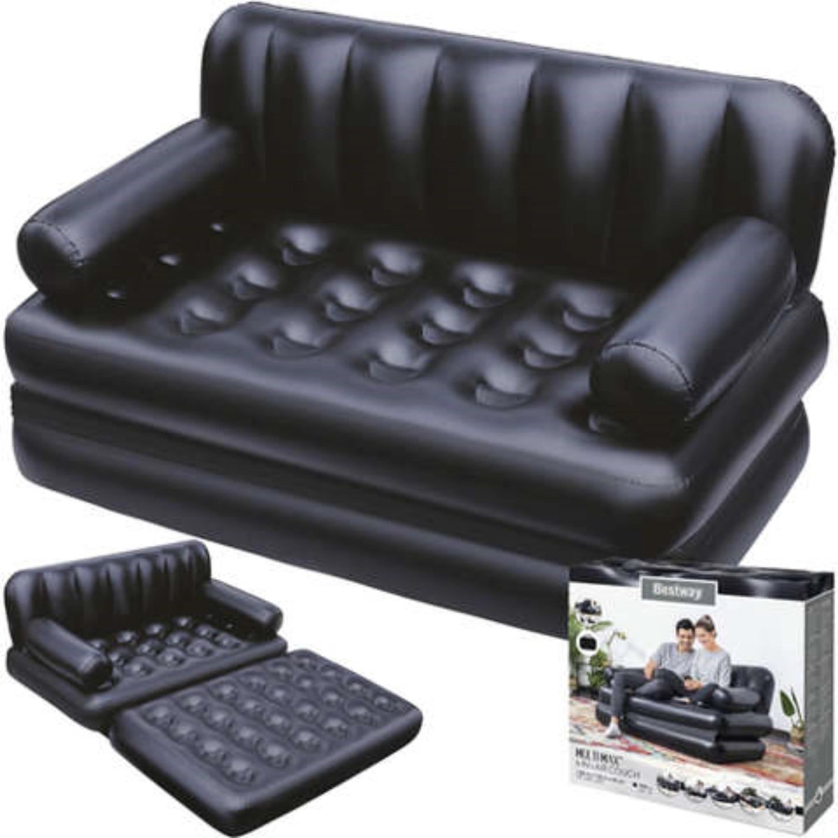 Bestway 5-in-1 opblaasbank/bed - 2 personen