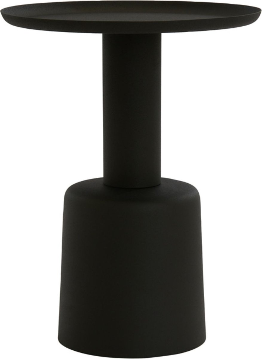 Light & Living Bijzettafel Milaki - Zwart - Ø39cm - Modern