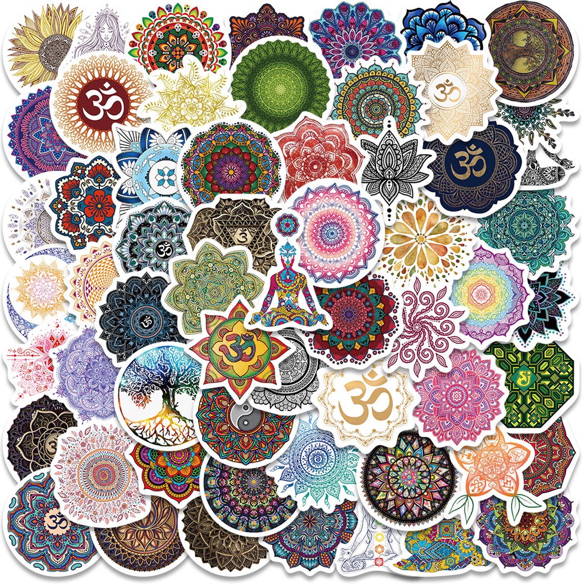 Yoga Stickers 50 Stuks - Luxe Stickers - Skateboard Stikers - Laptop Stickers - Stickers Kinderen - Stickers Volwassenen - Stickervellen - Plakstickers - Stickers Koffers - Bullet Journal