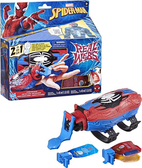 Foto: Marvel spider man real webs ultimate web blaster 2 in 1 blaster rollenspel spider man kostuum spider man speelgoed