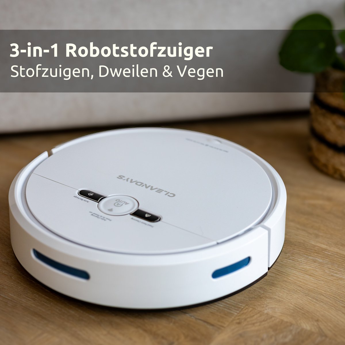 CleanDays Robotstofzuiger met dweilfunctie - Slimme navigatie - Dweilrobot - Robotstofzuiger met laadstation - Werkt met huisdieren - Inclusief Nederlandstalige app & afstandsbediening - D2-001 — afbeelding 2