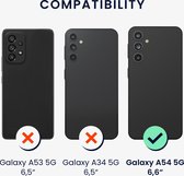 kwmobile telefoonhoesje geschikt voor Samsung Galaxy A54 5G - TPU backcover met siliconen coating - Smartphone case in dennengroen