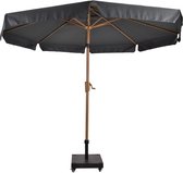 Parasol Libra houtlook grijs 3 meter - Zomer - Parasol buiten - Tuin- Zonwering - zonbescherming