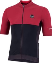 Nalini Heren Fietsshirt korte mouwen - wielrenshirt Zwart Rood - SUN COVER JERSEY Black/Red wine - XXXXL