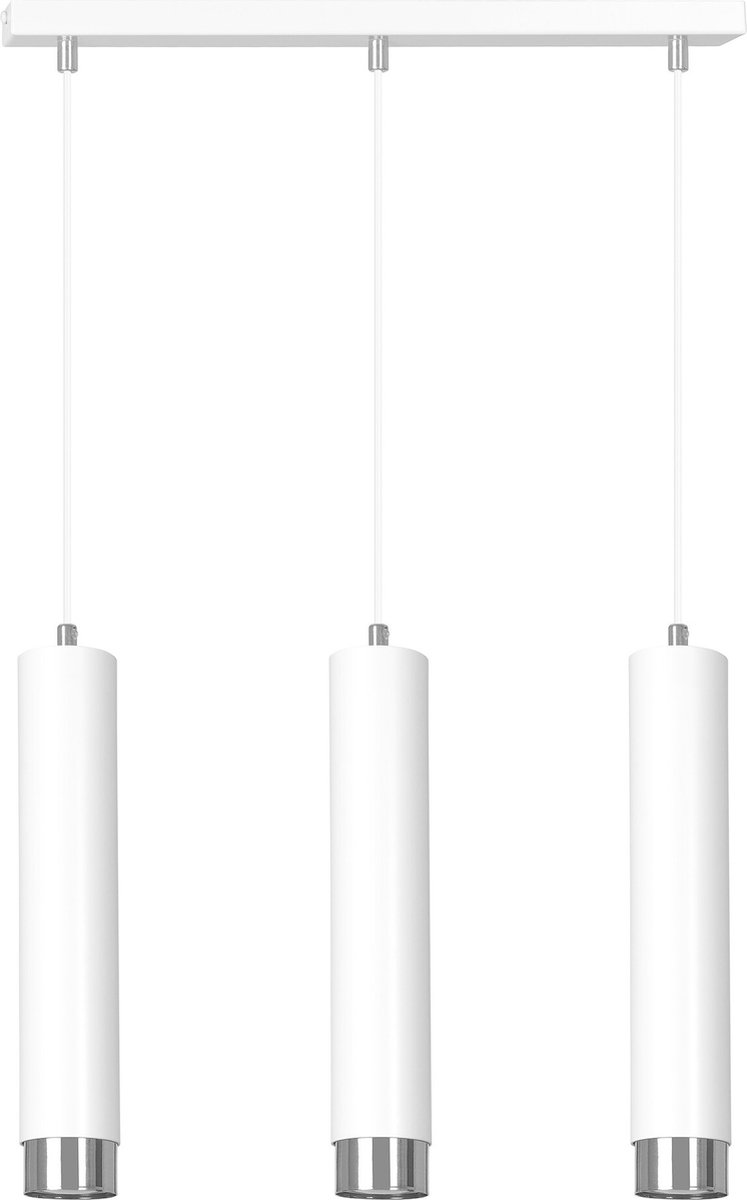 Emibig Gavle 3L witte pendelkoker GU10 met chroom afwerking - Perfecte verlichting voor elke ruimte