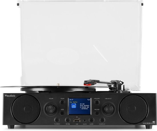 Platenspeler met DAB radio - Audizio Tulsa - Bluetooth 5.0 - DAB+ / FM