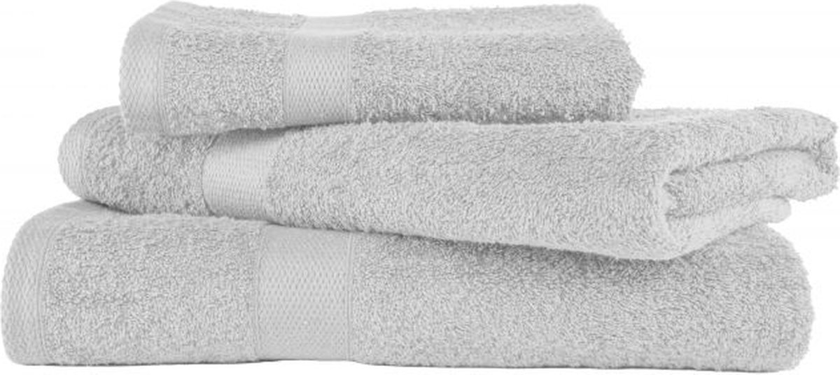 TISECO HOME STUDIO - Handdoek RIVA - SET/6 - 100% katoen - 450 g/m² - 100% katoen - superzacht en zeer absorberend - 50x100 cm - Lichtgrijs