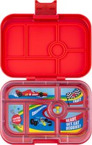 Yumbox Original - Lunch box Bento étanche - 6 compartiments - Rouge Roar / Plateau Race Cars