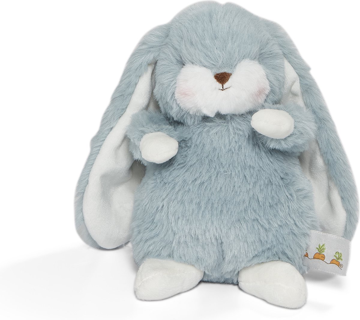 Bunnies By The Bay Nibble Konijn - Knuffeldier - Geborduurde details - 20 cm - Stormblauw