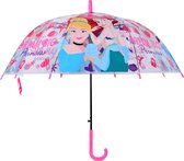 Roze Disney Princess Kinderparaplu - Automatische Paraplu voor Meisjes - Windproof - Ø72cm - Met Ariel & Cinderella “Dream Big”