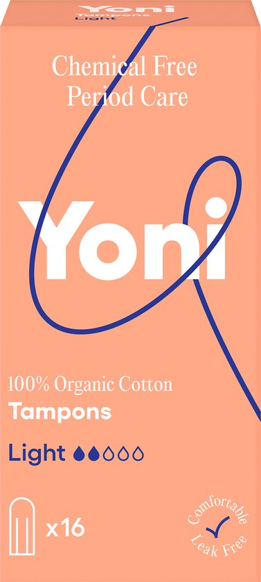 Yoni Tampons - Light - 100% Biologisch Katoenen - 16 stuks