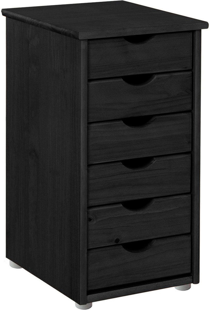 Notio Living Gava-Commode - 6-laden - Zwart Grenen