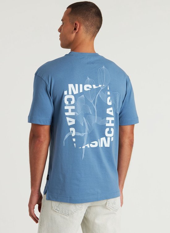 Chasin' T-shirt T-shirt afdrukken Flowered Blauw Maat L