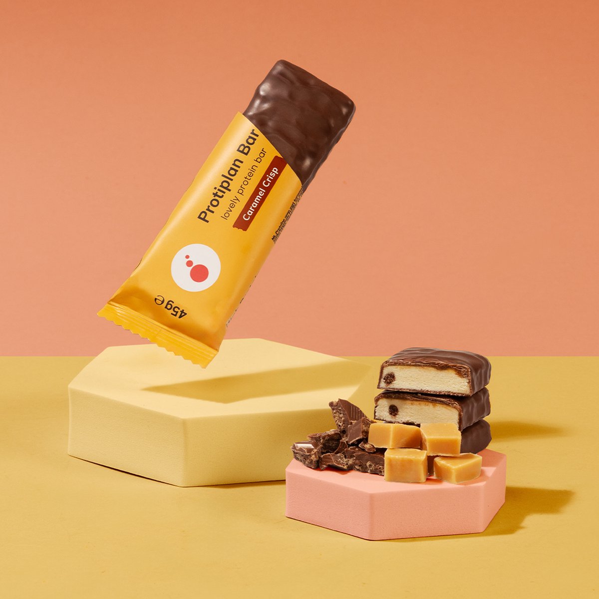 Goedkoopste Protiplan | Lovely Protein Bar | Caramel Crisp | 12 Repen | 12 x 45 gram | Low carb snack | Eiwitrepen | Koolhydraatarme sportvoeding | Afslanken met Proteïne repen | Snel afvallen zonder hongergevoel!