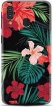 My Style Telefoonsticker PhoneSkin For Samsung Galaxy A40 Red Caribbean Flower